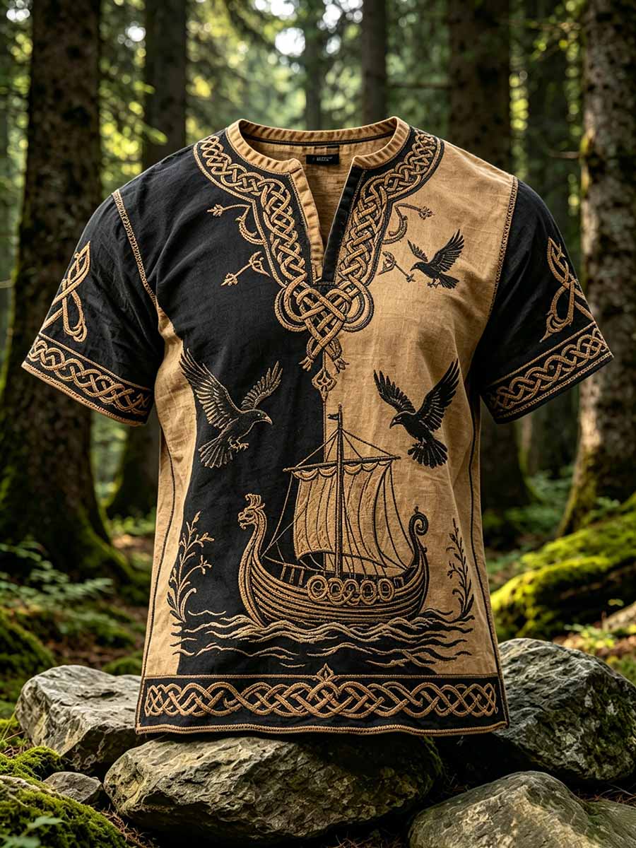 Miesten muoti Viking Kelttisen solmu Tulosta T-paita