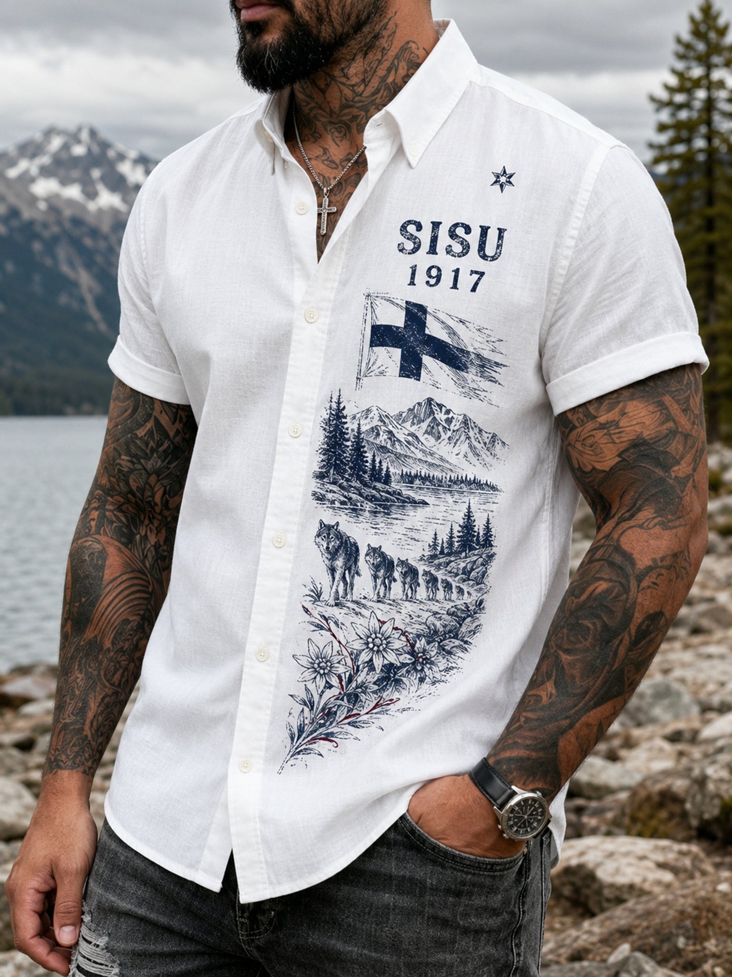 Miesten Sisu Heritage -sarjan paita (Suomalainen veteraani)