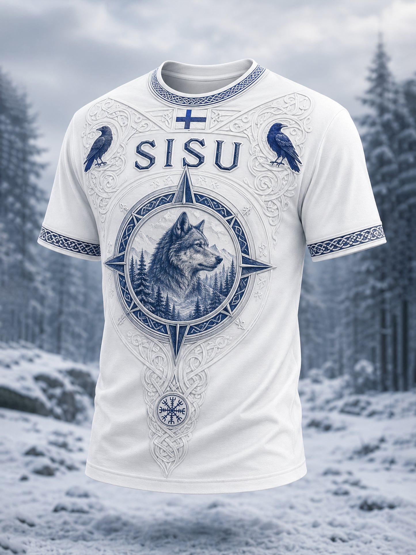 Miesten sisu Isänmaallinen taide Print T-paita (suomaveteralainen)