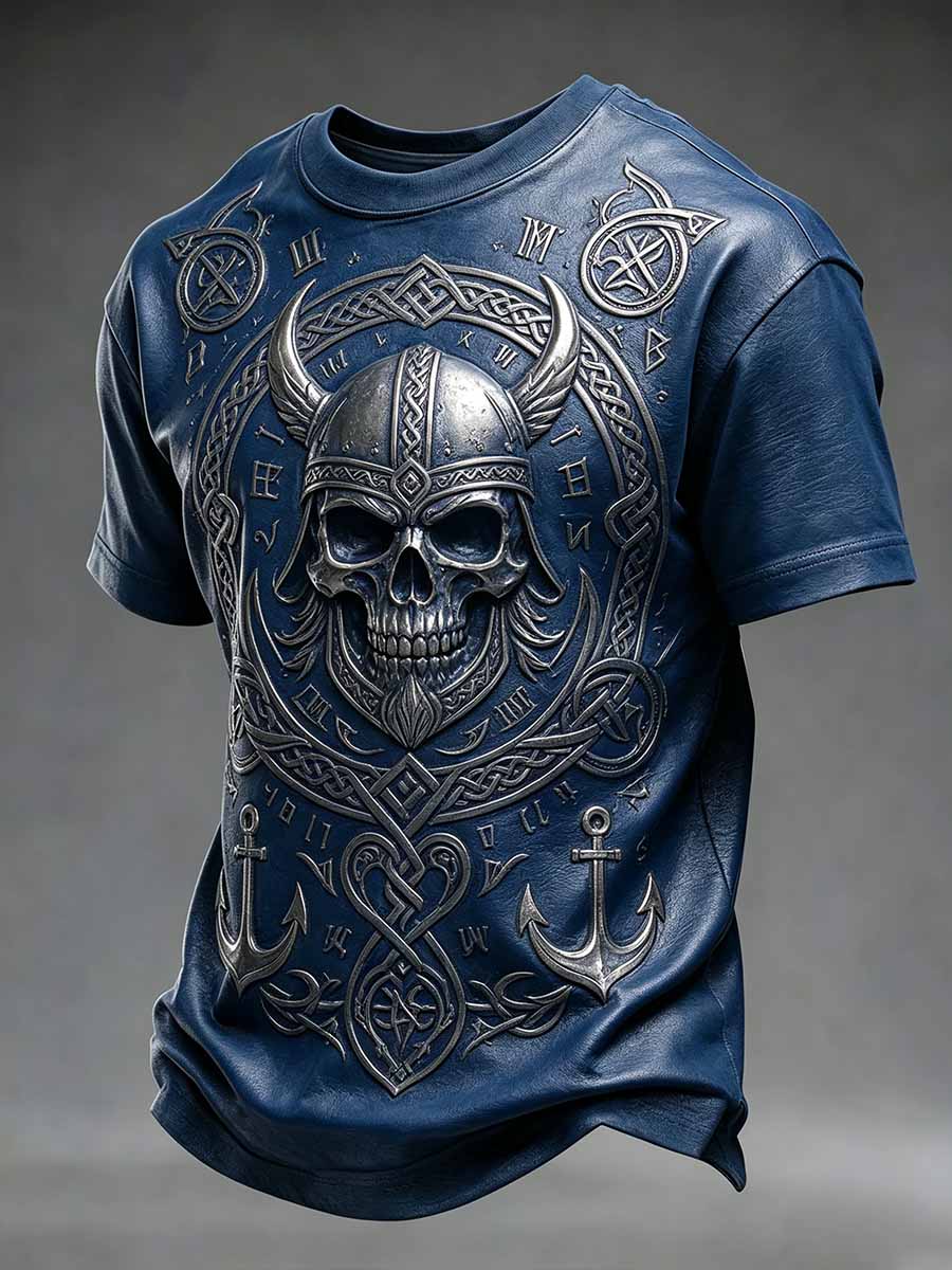 Miesten vintagetyylinen viikinkisoturi-paita