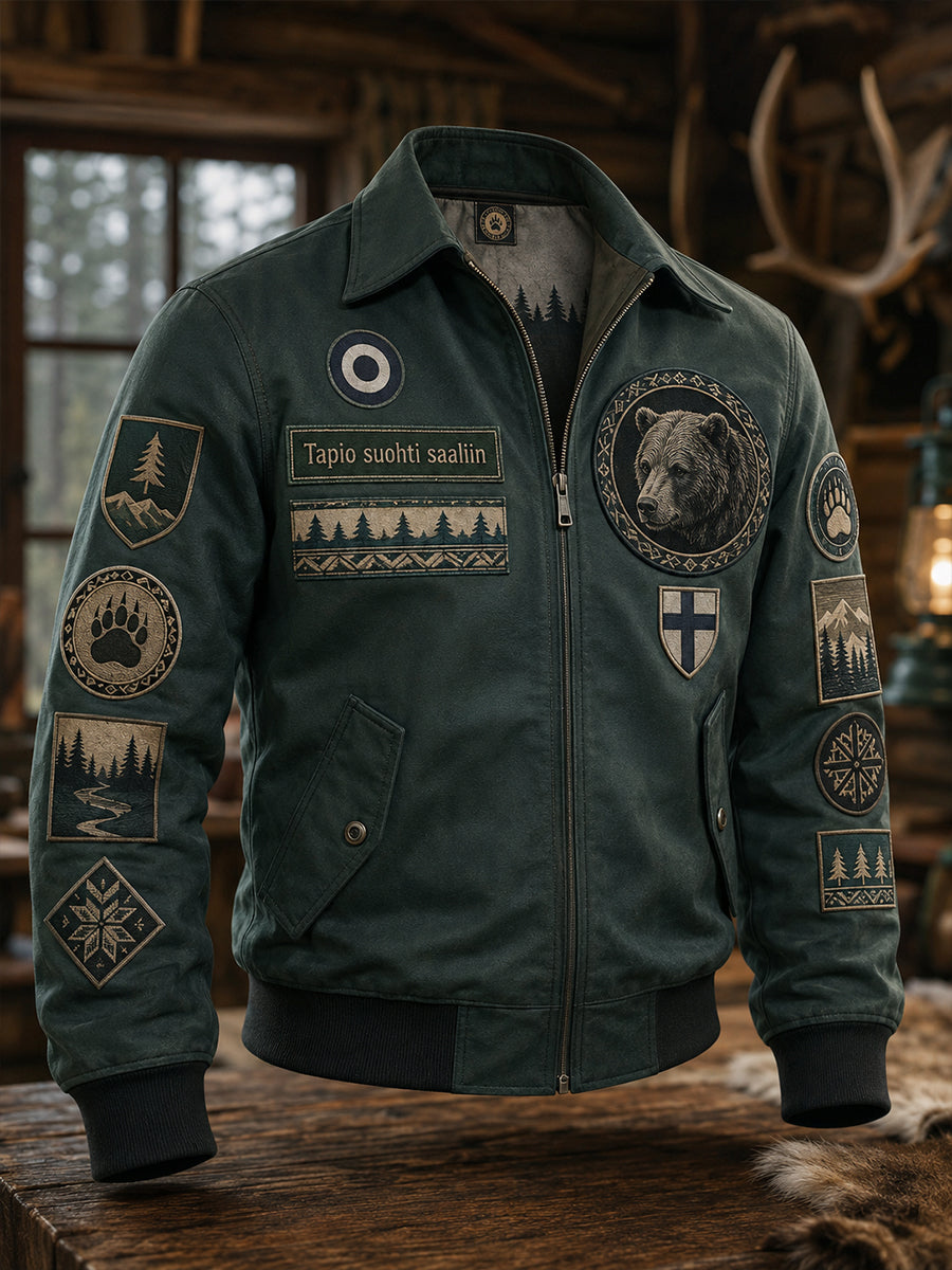 Miesten suomalainen metsästyskausi Art Print Casual Taki