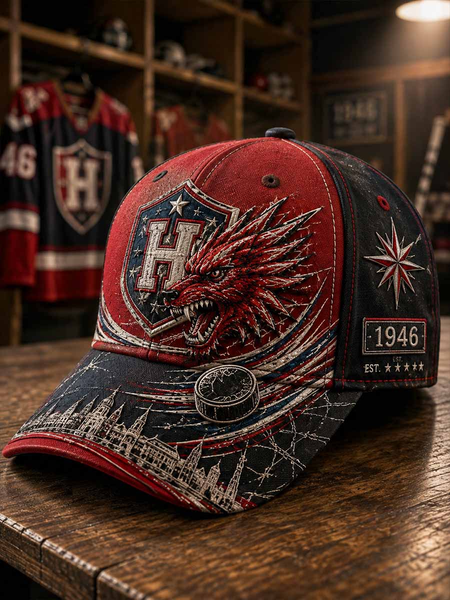 Unisex Perinteinen Hockey Team kuvio painettu hatti