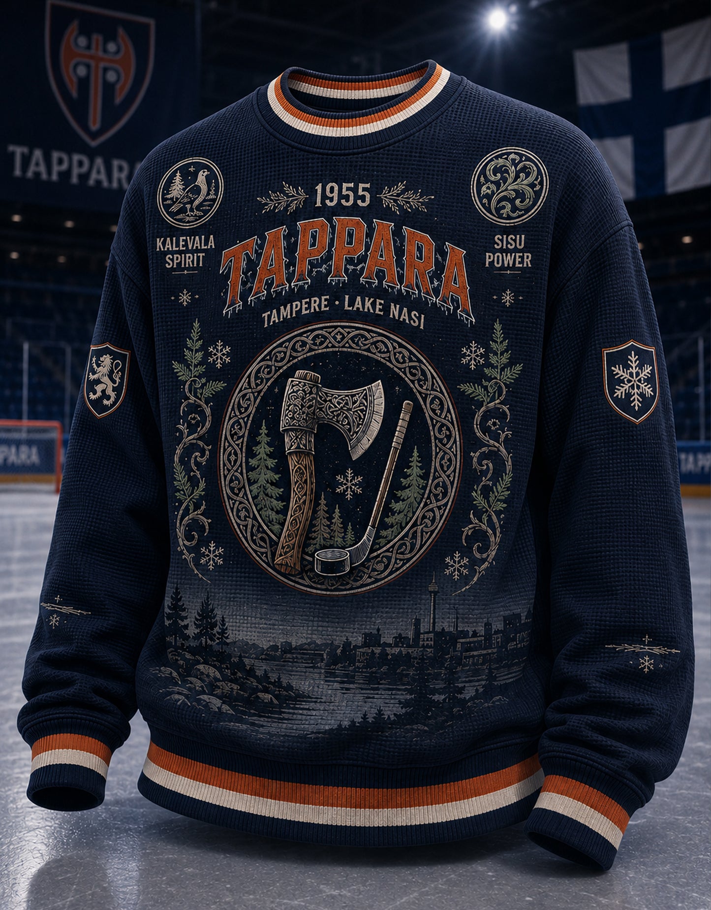 Miesten jääkiekko Tappara vohveli pitkähiha T-paiti