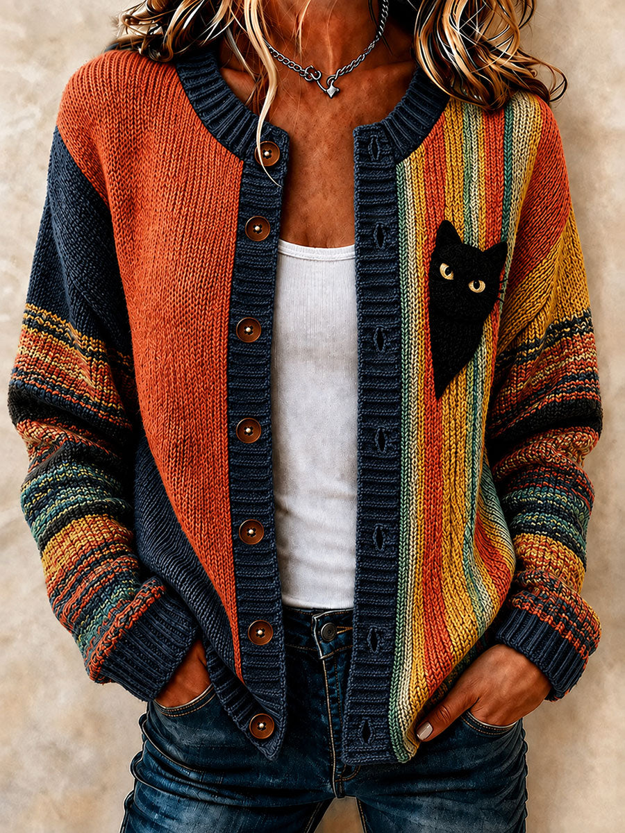 Naisten hassu kissa Cardigan