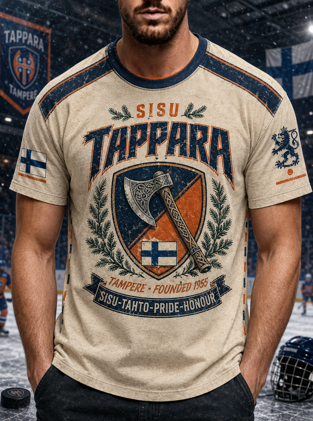Miesten Suomen jääkiekko Tappara -lyhythihainen t-paita