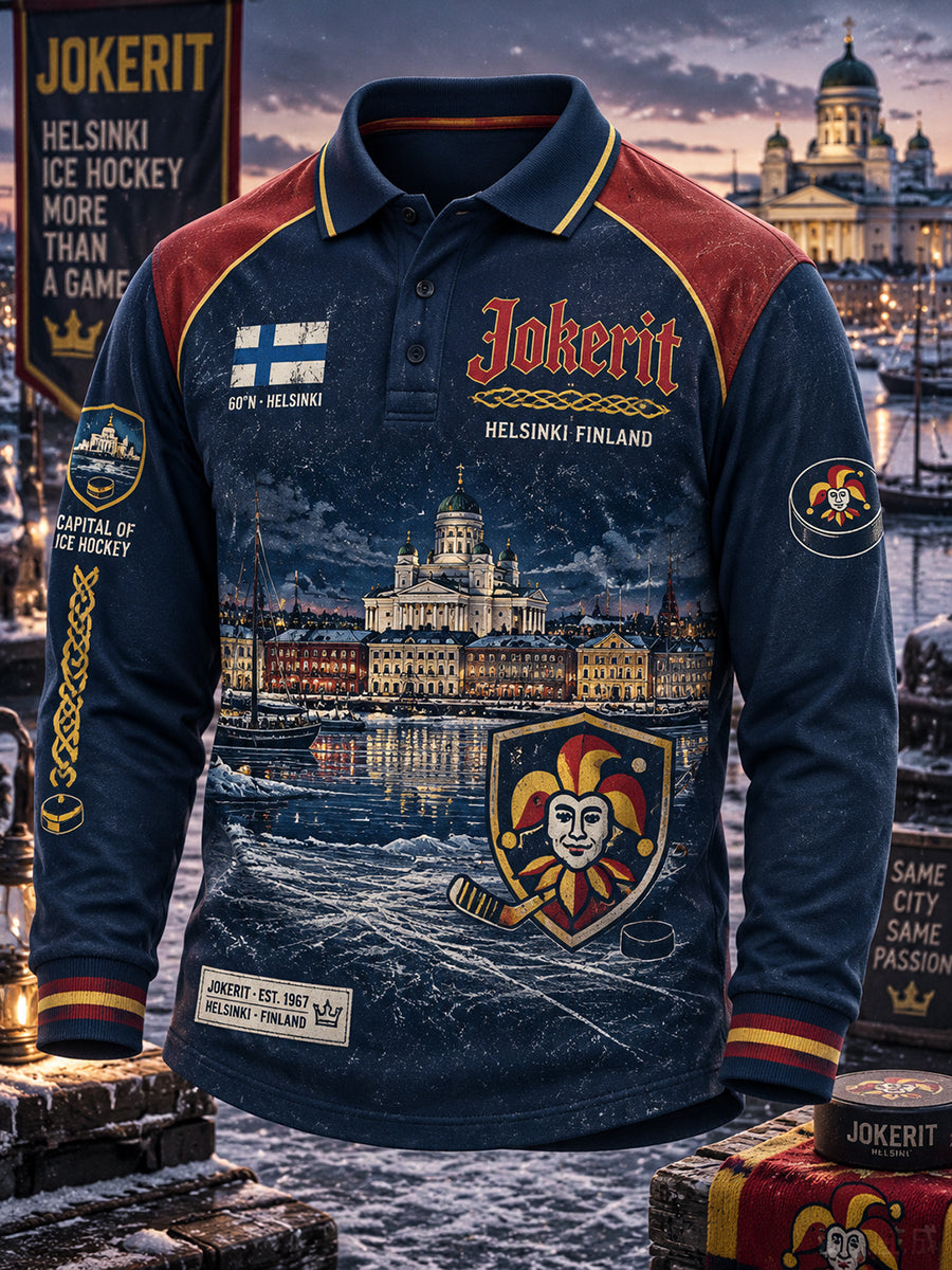 Miesten jääkiekko Jokerit Pitkähiha Polo -paita