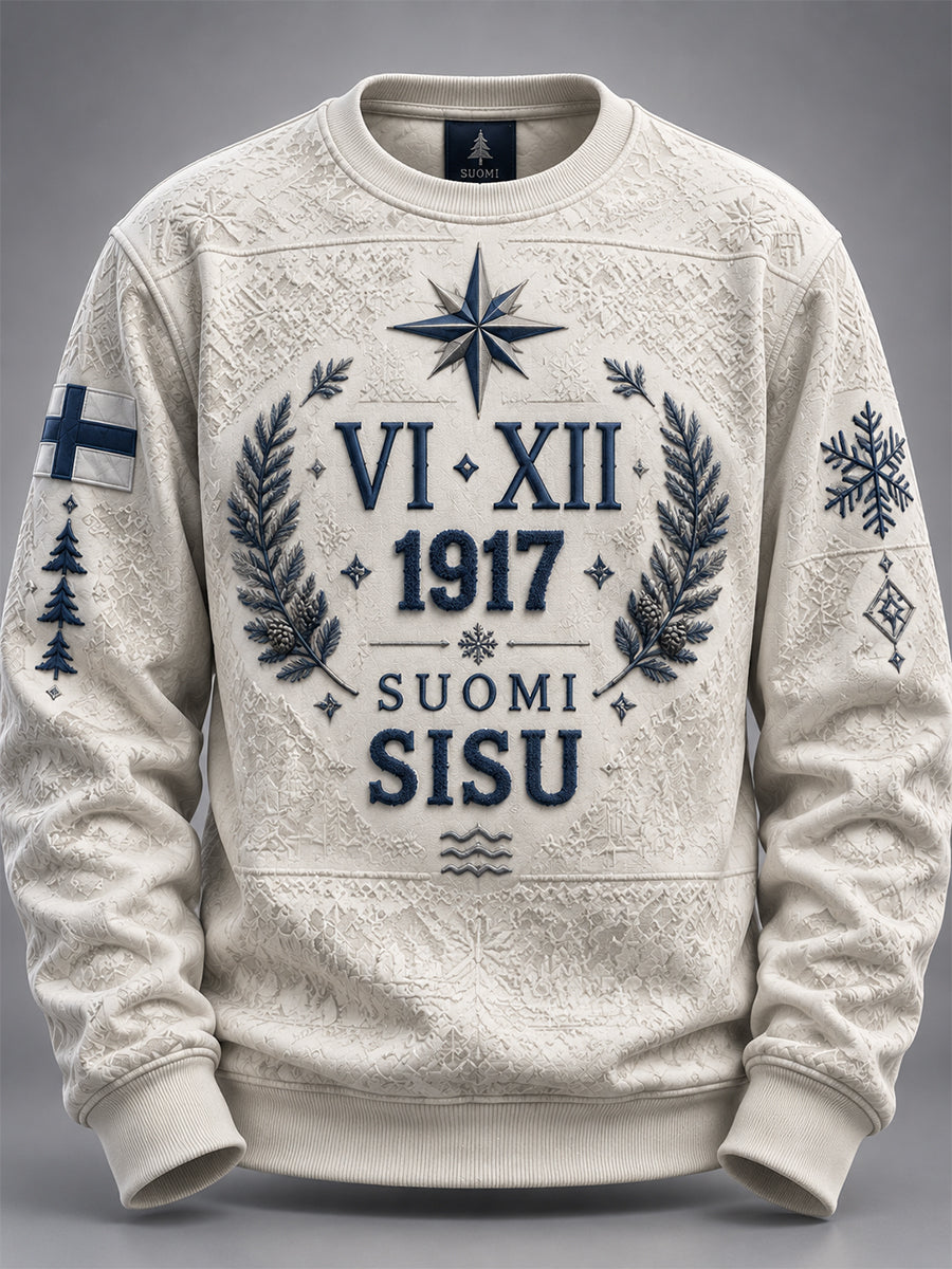 Miesten retro suomalainen itsenäisyyspäivän joustic-paita