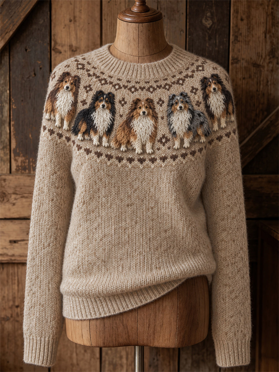 Naisten Vintage Shetland Sheepdogs