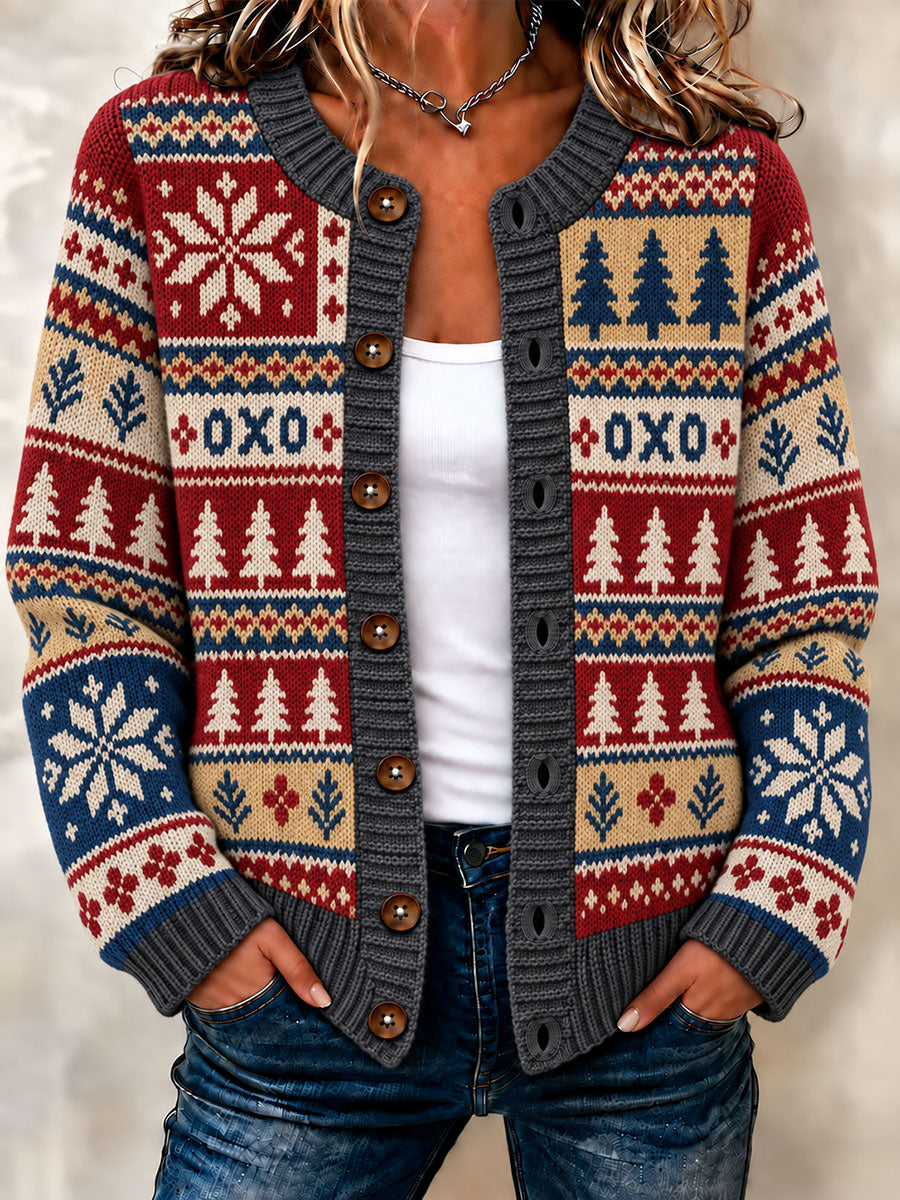 Naisten talvipuut Cardigan-tyylinen Knit takki
