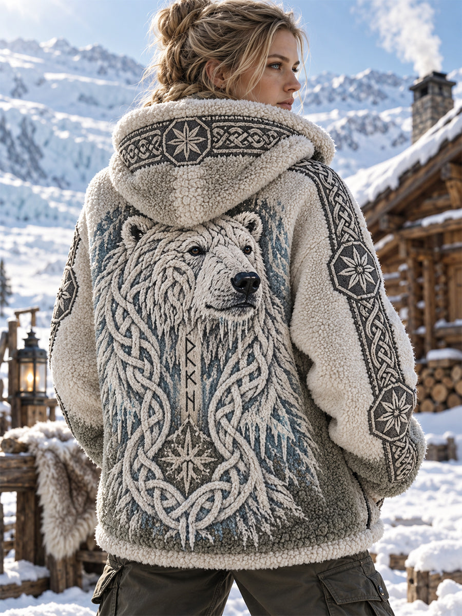 Naisten Vintage Viking Celtic Solmu Tulosta Gradient Flannel Taki