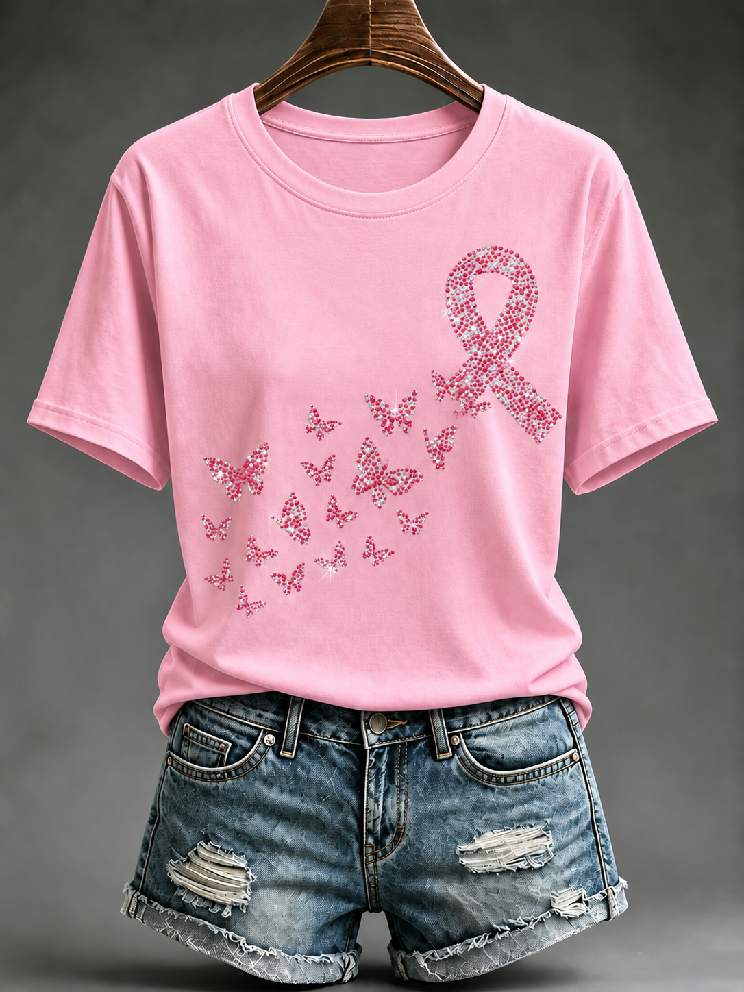 Naisten rintasyöpä -lyhythihainen t-paita