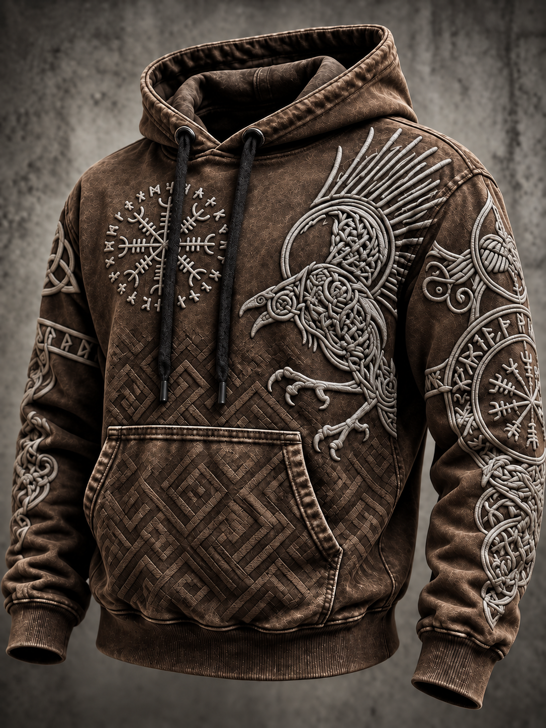 Miesten Vintage Viking Toteem Huppari