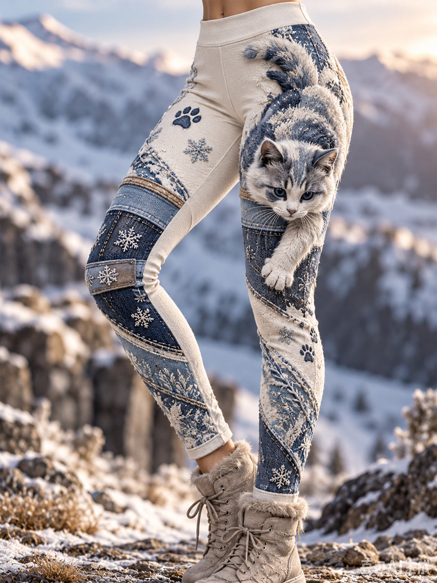 Naisten mielenkiintoisia eläimiä Sametti Leggings