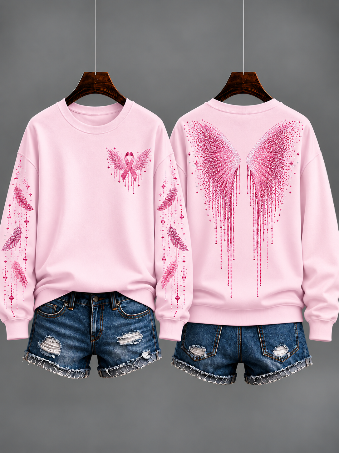 Naisten rintasyöpä säännöllinen Sweatshirt