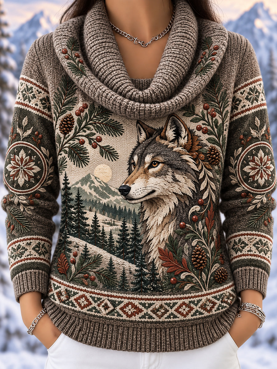 Naisten pohjoismainen eläin Cozy Knit toppi