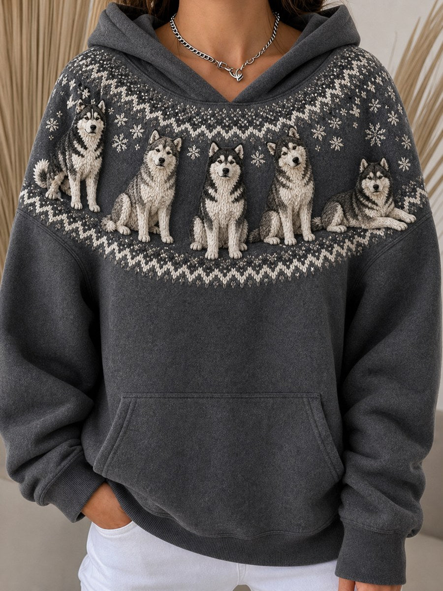 Naisten Vintage Husky Dogs