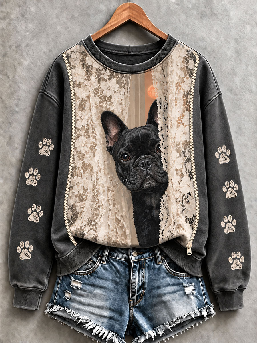 Naisten ranskalaiset Bulldog Sweatshirts