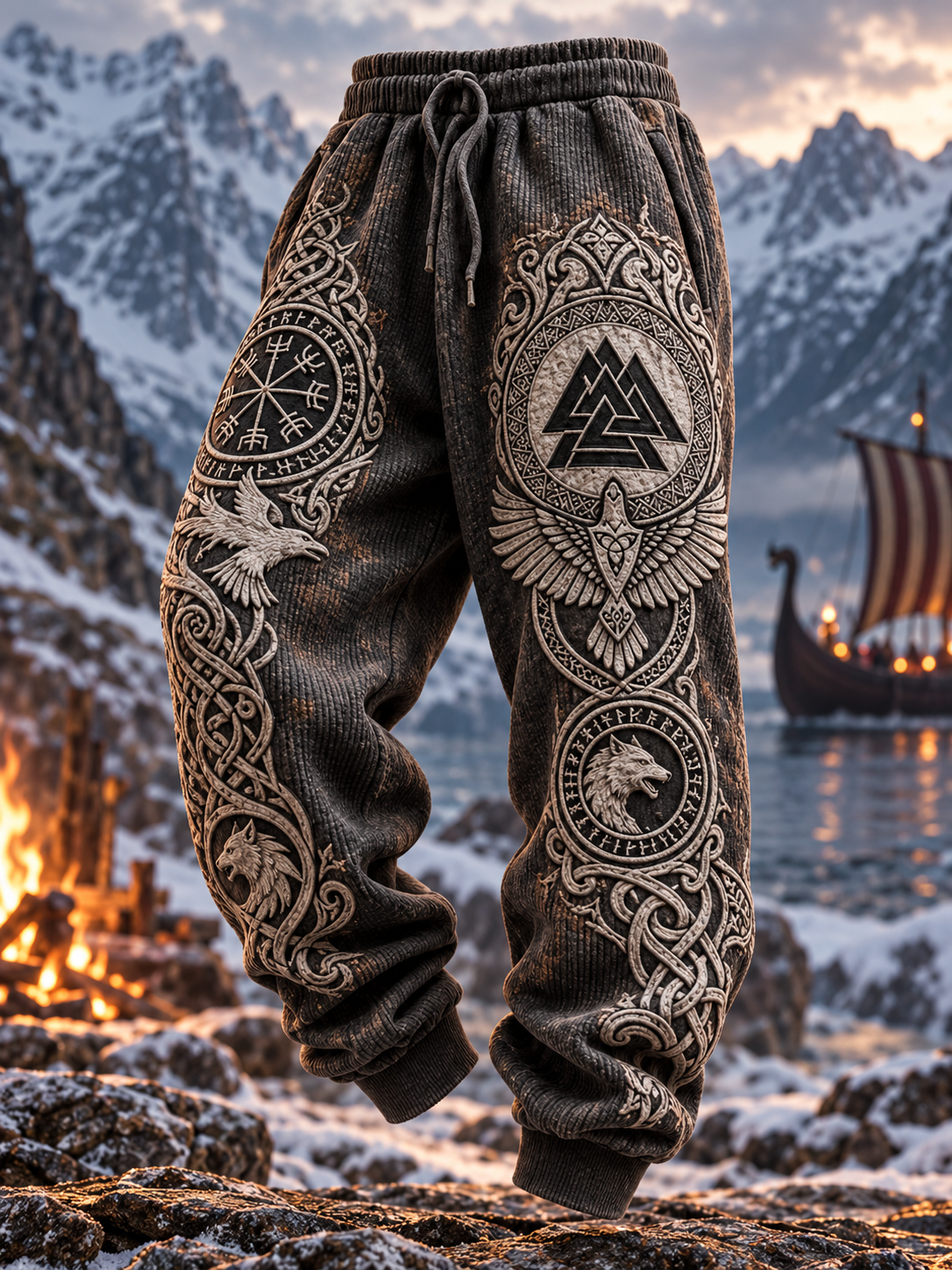 Miesten Viking VALKNUT VIKING Norse Soturi Viking susihousut