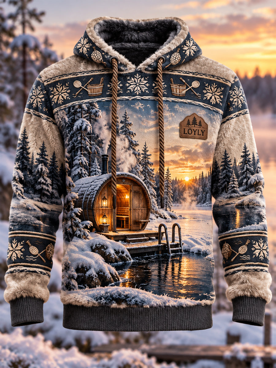 Miesten suomalainen sauna Flanelli huuhu