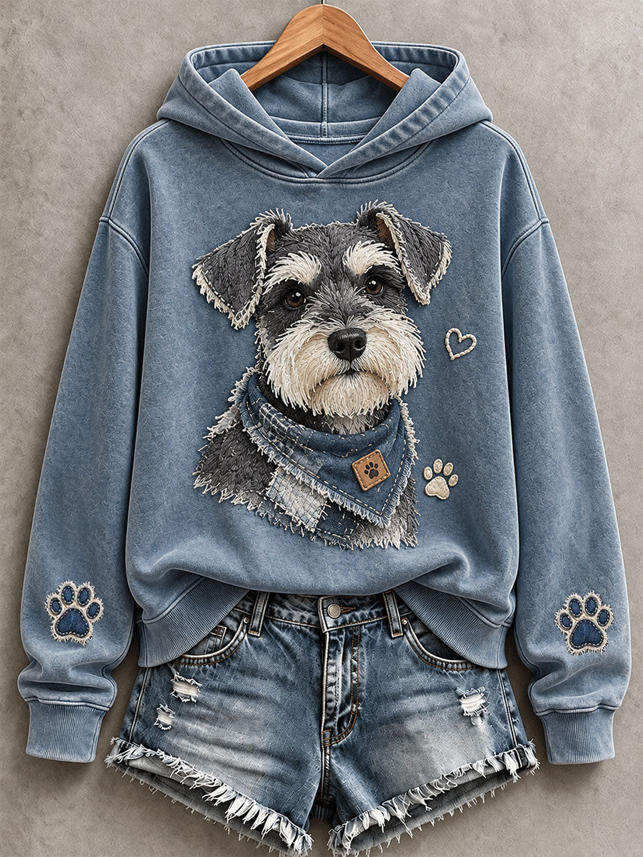 Naisten söpö Schnauzer huppari