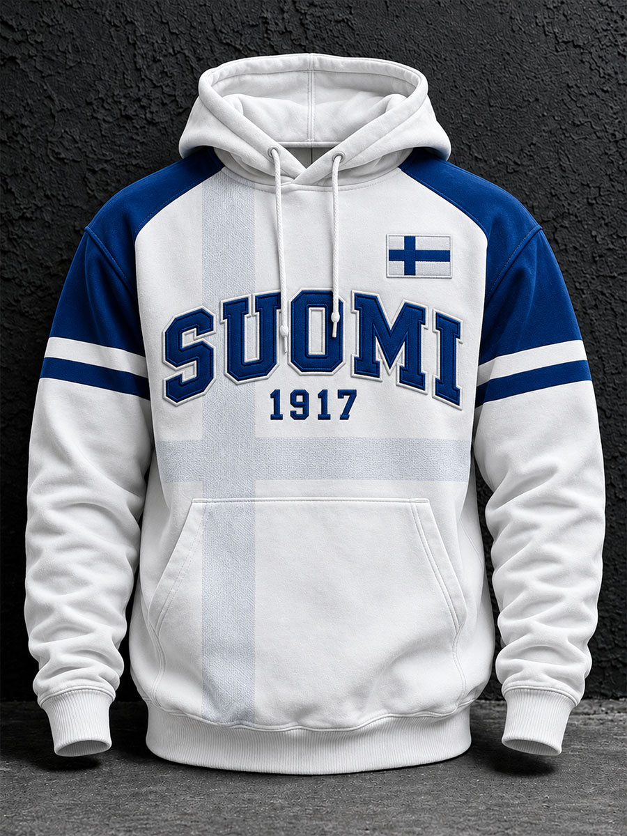 Miesten Suomi-inspiraationa oleva huppari