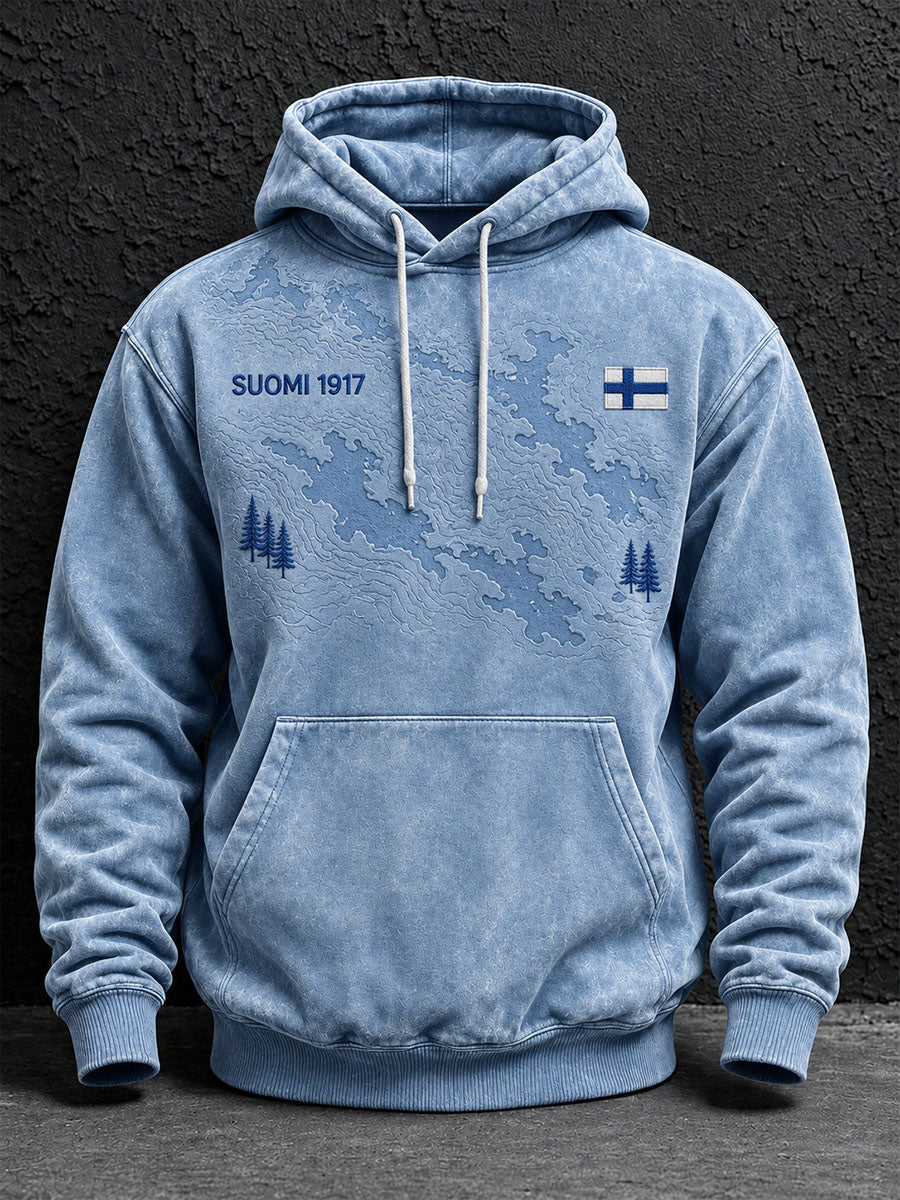 Miesten Suomi-inspiraationa oleva huppari