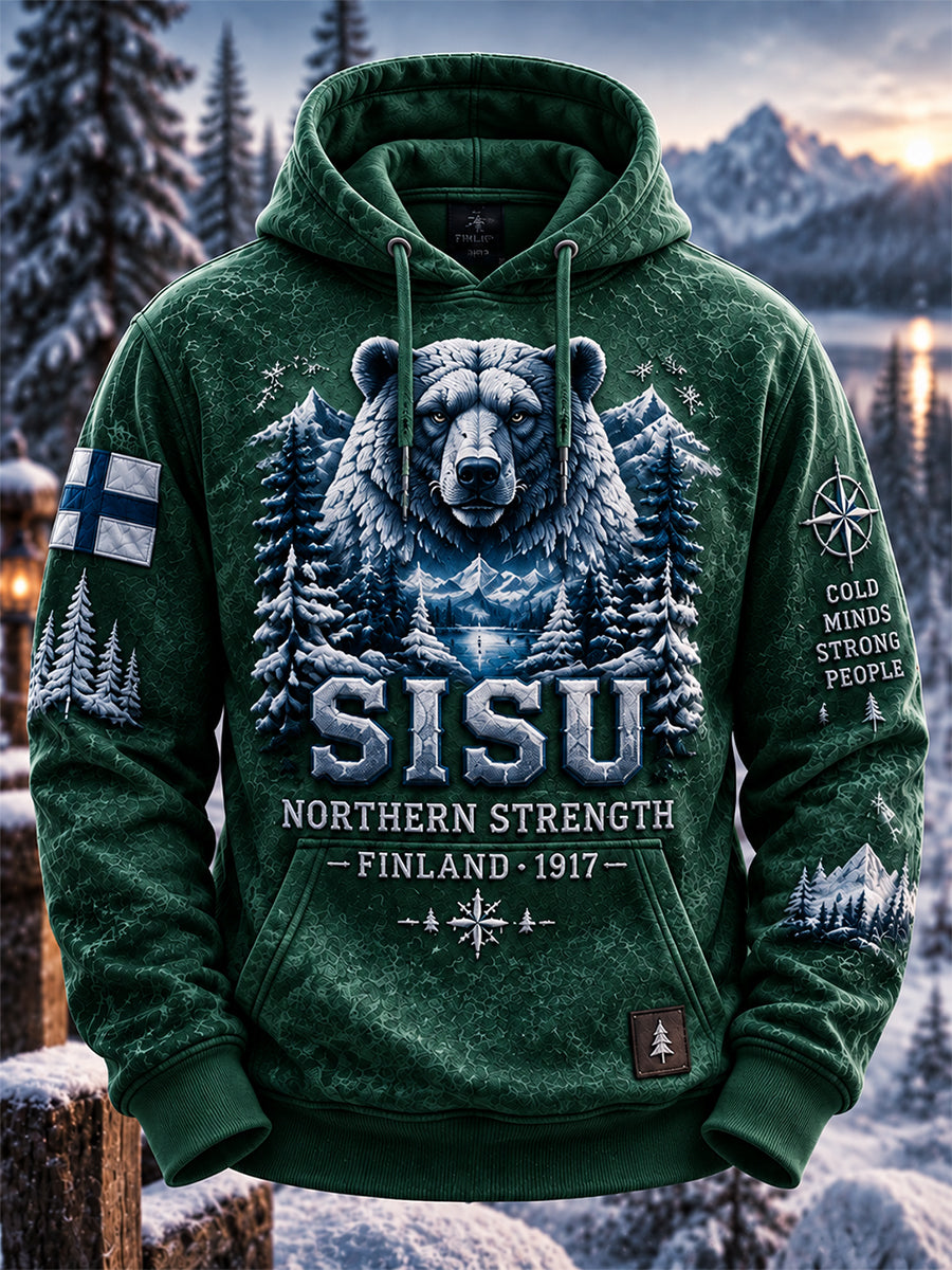 Miesten retro suomalainen itsenäisyyspäivän huppari