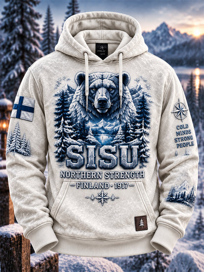 Miesten retro suomalainen itsenäisyyspäivän huppari