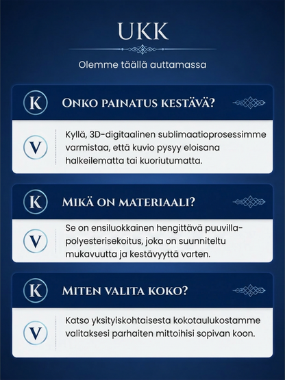 Miesten suomalainen veteraanien Sisu-elementti taidepainatuksella varustettu lyhythihainen t-paita