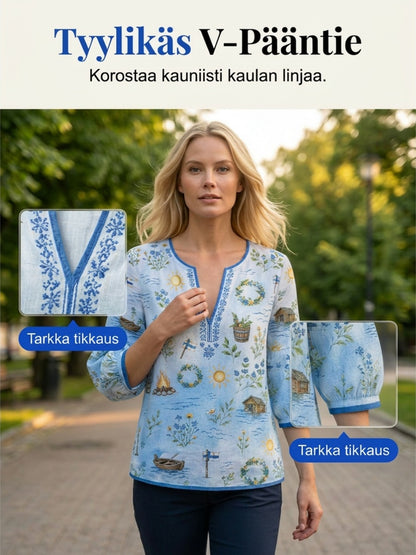 Naisten Suomi Midkesä festivaali Taide Print Casual Topi