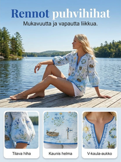 Naisten Suomi Midkesä festivaali Taide Print Casual Topi