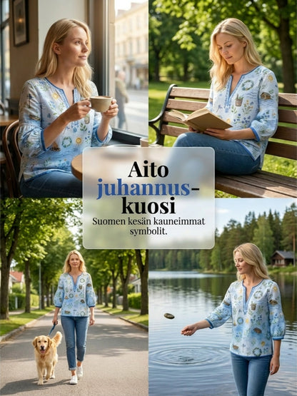 Naisten Suomi Midkesä festivaali Taide Print Casual Topi