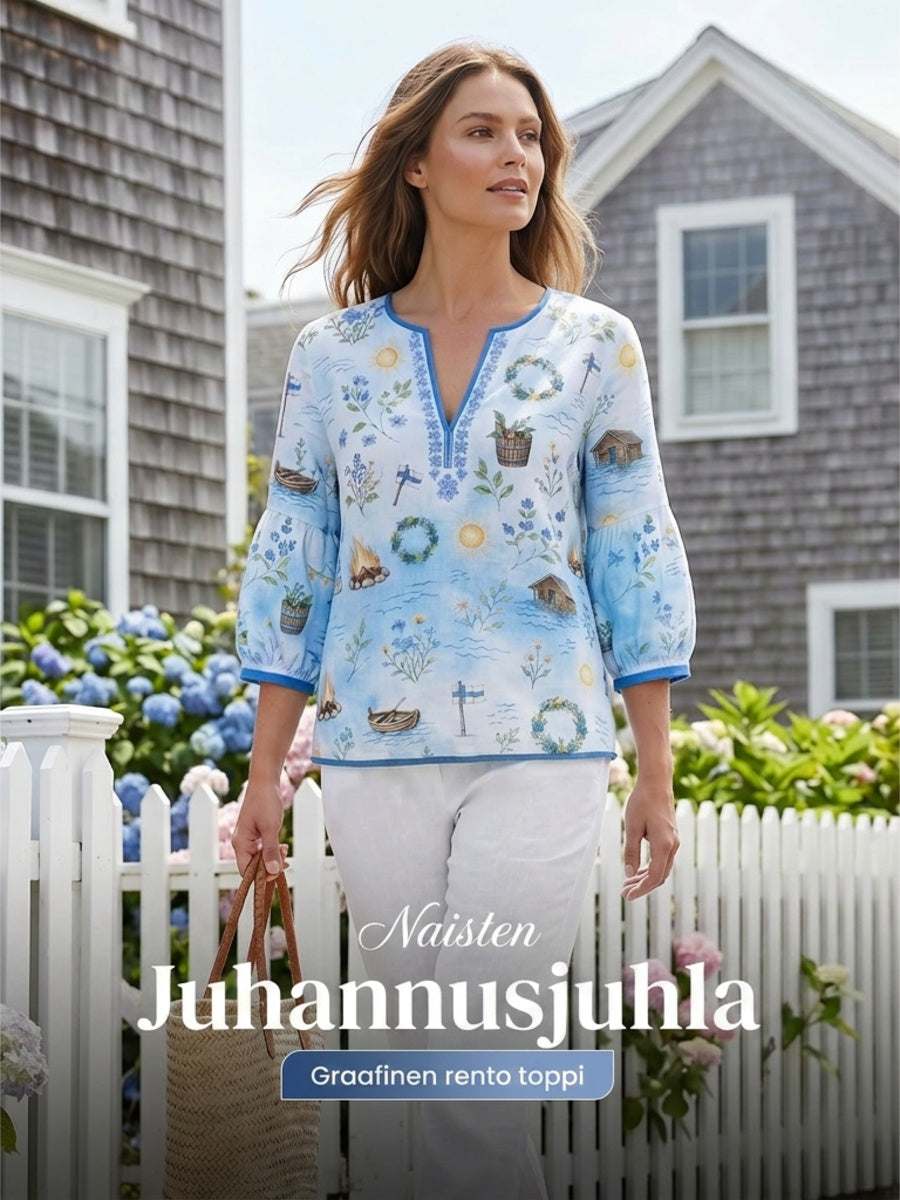 Naisten Suomi Midkesä festivaali Taide Print Casual Topi
