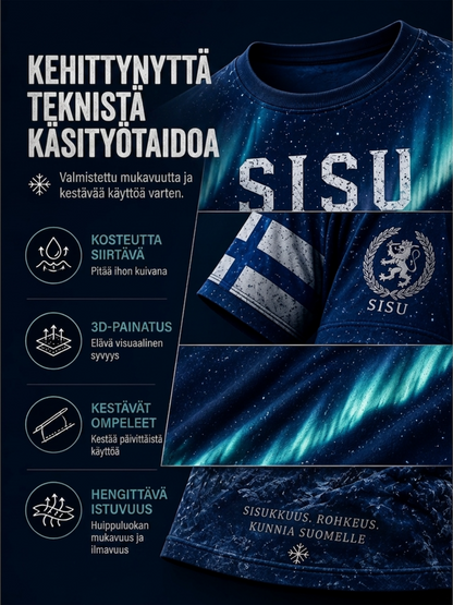 Miesten Sisu-isänmaallinen muistopaita taiteellisella painatuksella - Suomalainen veteraani