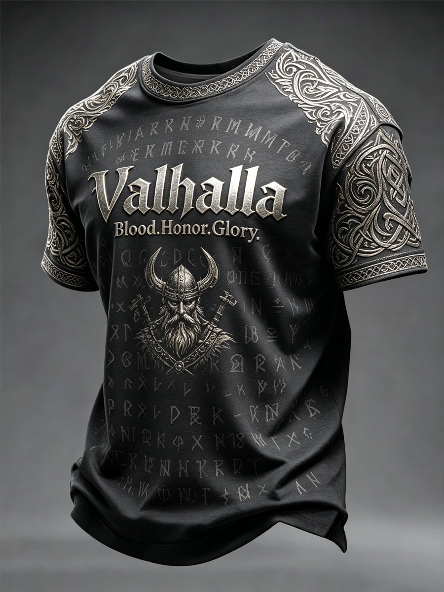 Miesten Valhalla Painettu T-paia
