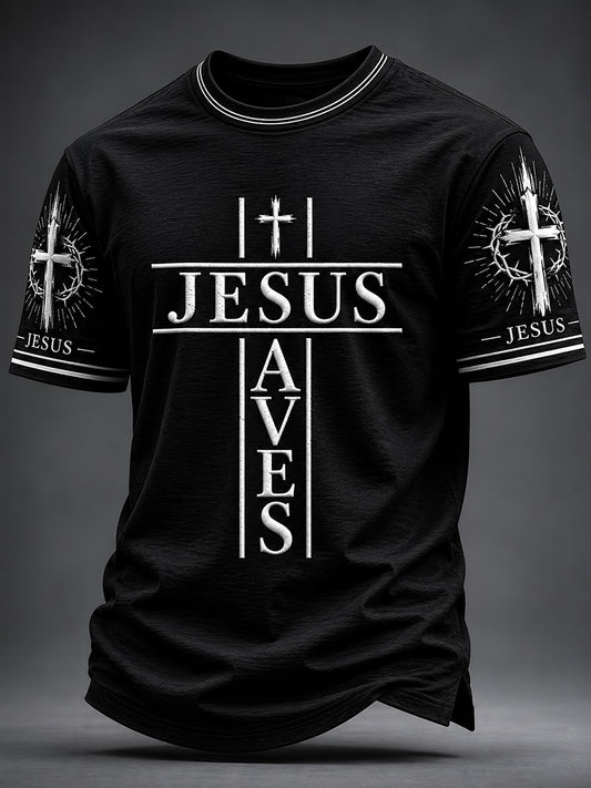 Christian JESUS voor heren BESPAART T-shirt met korte mouwen