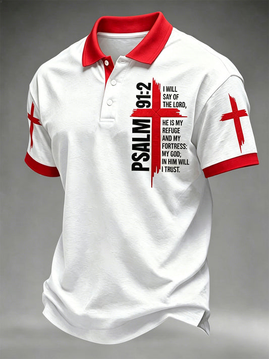 Miesten Christian Cross -painokuvioinen polopaita