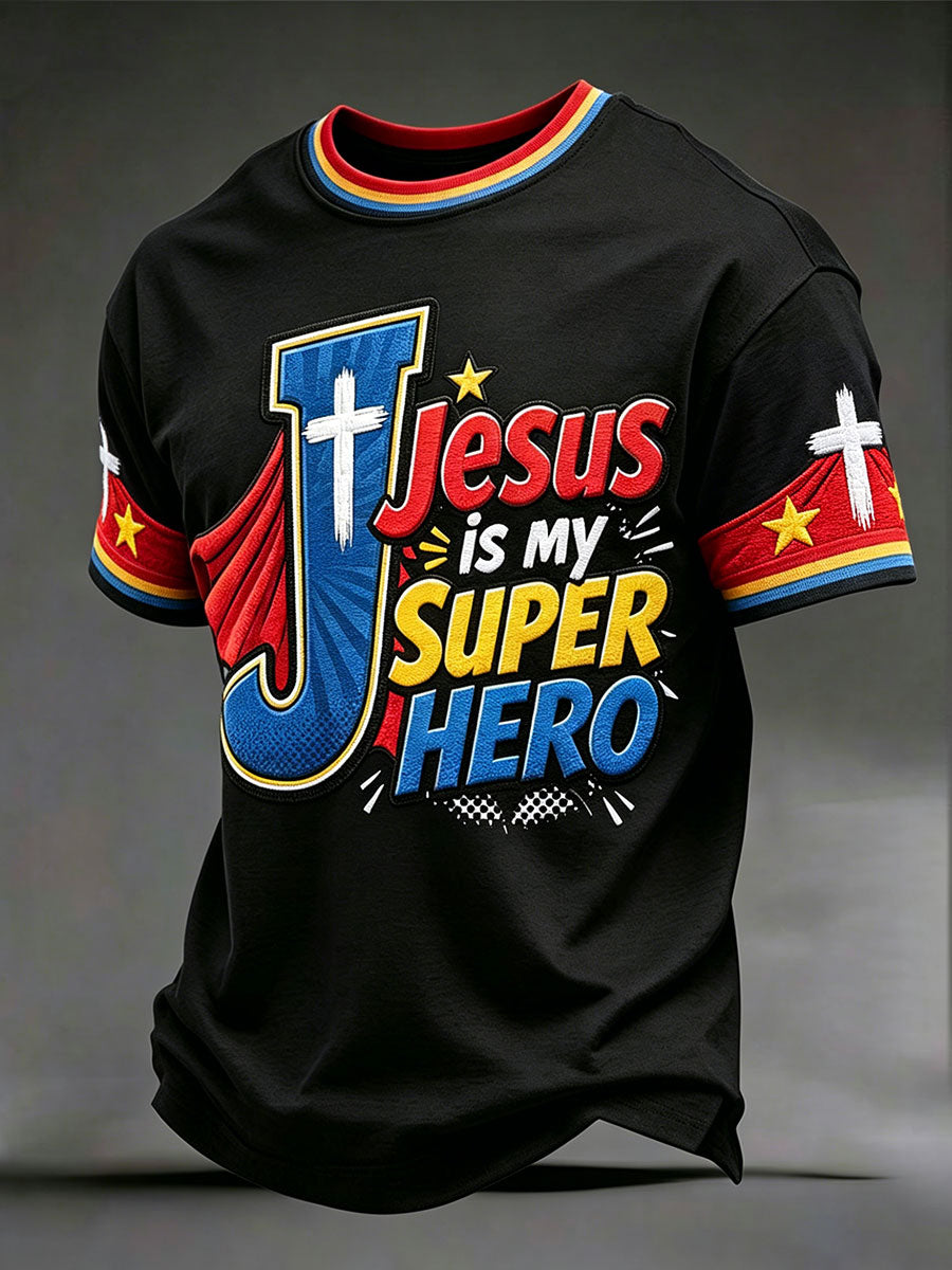 Miesten 'Jeesus on supersankarini' T-paitat