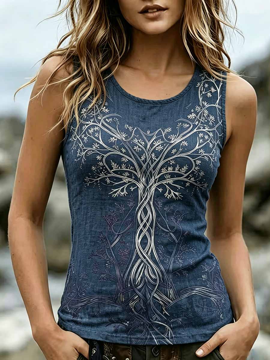 Naisten muoti Viking Kelttisen solmu Print Tank