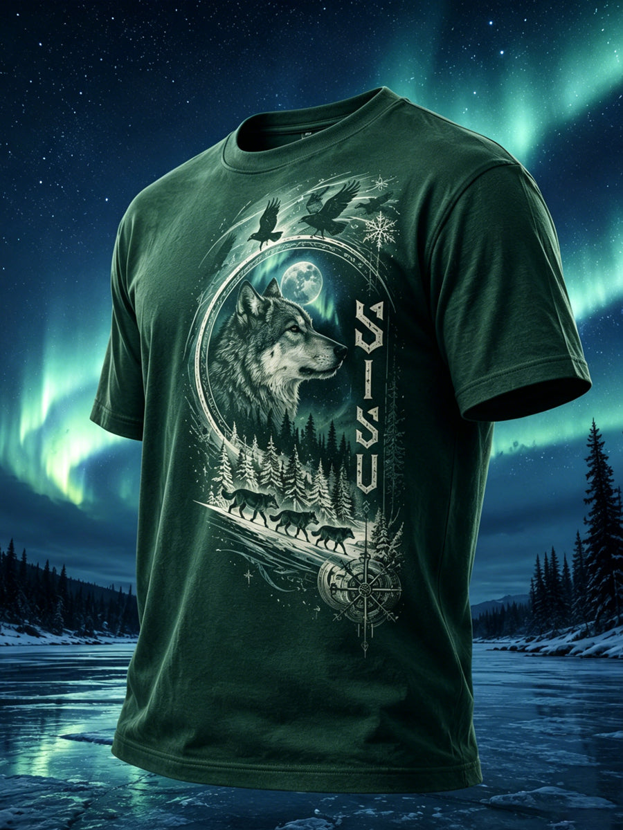 Miesten suomalainen veteraani Sisu Element Art Print T-paiti