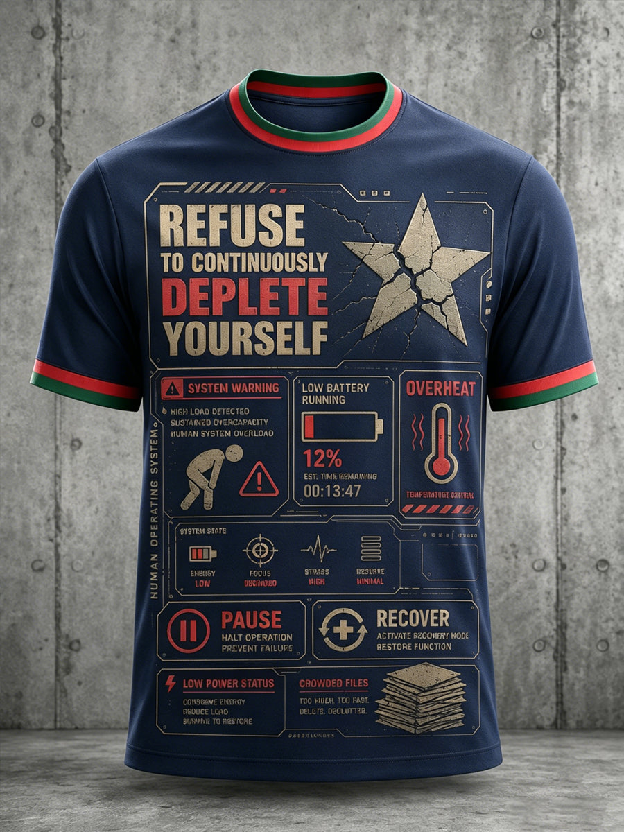 Miesten Suomen henkeytetty taide Print T-paita (Stop Internal Strife)