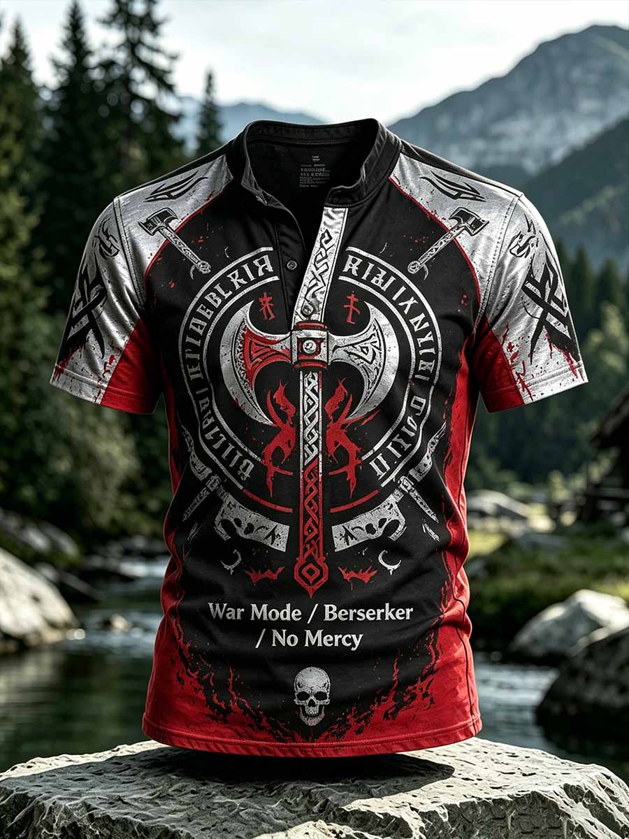 Miesten Retro Viking Valhalla malli Tulosta T-paita