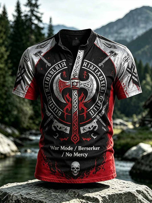 Miesten Retro Viking Valhalla malli Tulosta T-paita