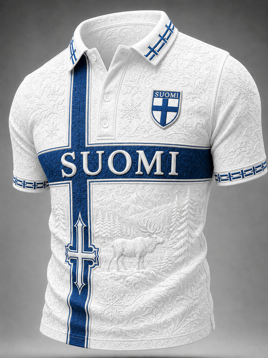 Miesten Suomi-rakkaus -lyhythihainen toppi
