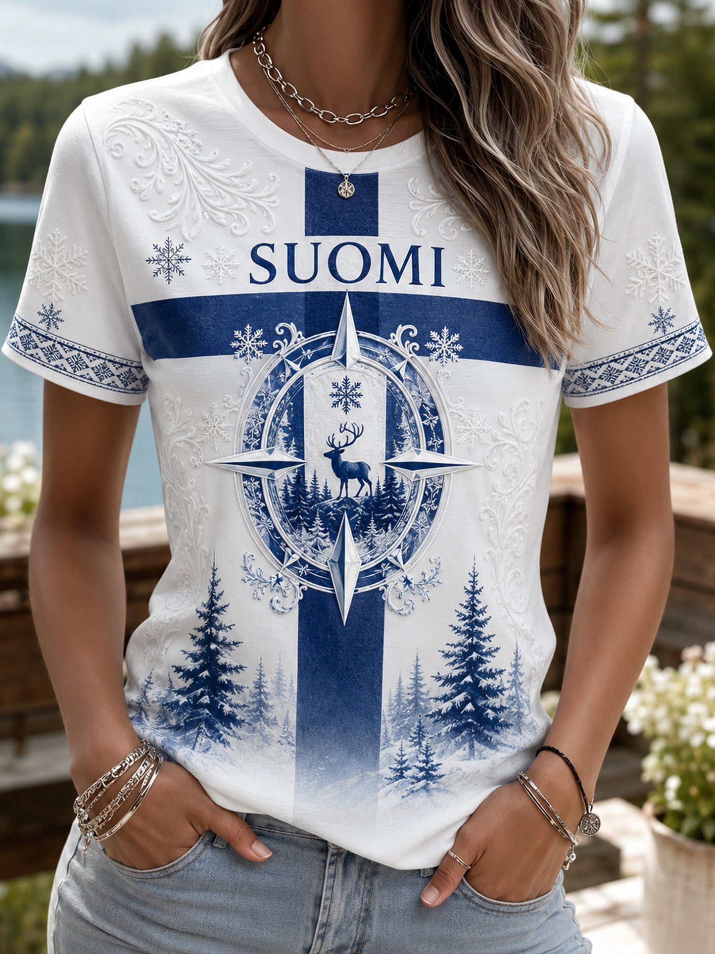 Naisten Sisu Henkiperintötaide Tulosta T-paita