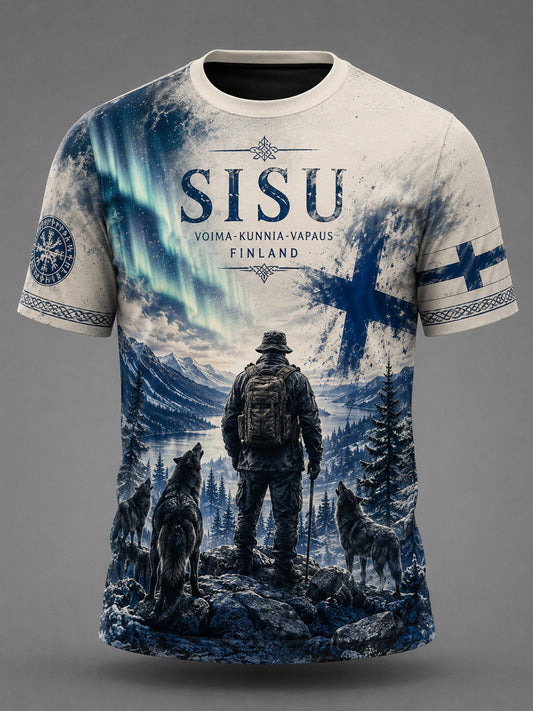Miesten Sisu Henki Element Art Print T-Shirt