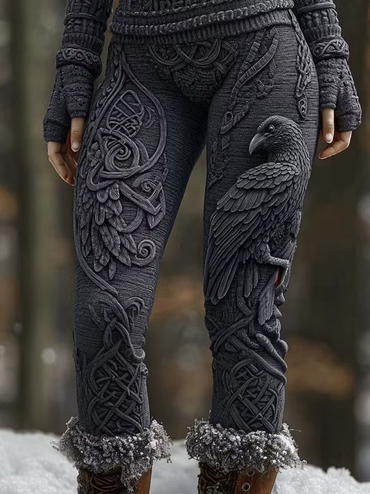 Vaarallinen Leggings Vintage VikingNordic Style Art Print