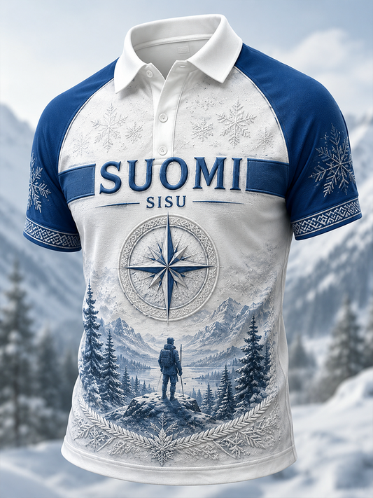 Miesten veteraanit-paita Sisu-printillä