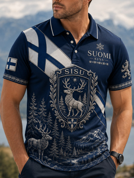 Miesten Sisu Polo taiteellisella painolla, Suomen veteraanien hengen periminen