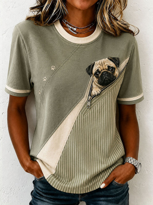 Naisten ihana Pug T-paita